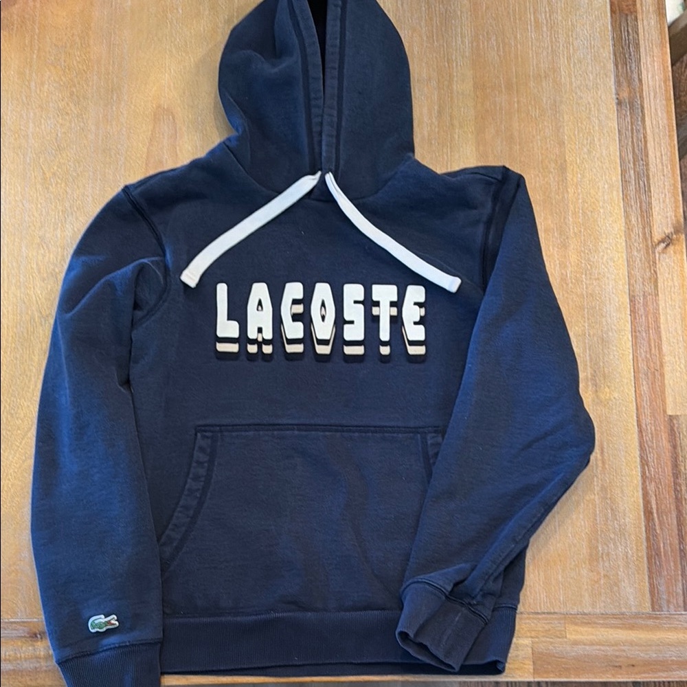 Lacoste Vintage Navy Blue Hoodie